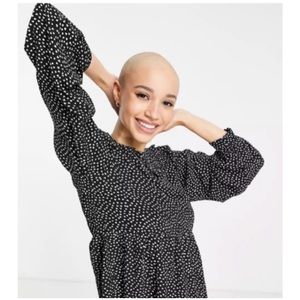 ASOS DAISY STREET MINI SMOCK DRESS WITH POLKA HEARTS SIZE LARGE